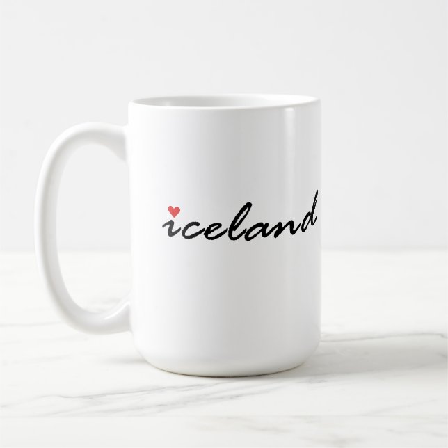 Island älskar patriot kaffemugg (Vänster)