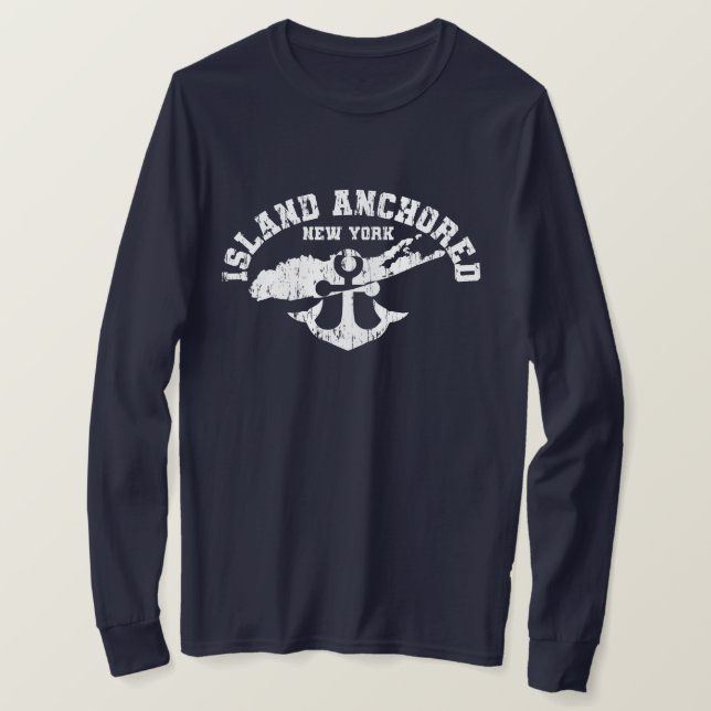 ISLAND ANCHORED - Navy Blue T-Shirt (Design framsida)