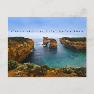 Island Archway on Underbar Ocean Road, Australien Vykort
