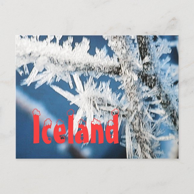 Island arktisk vinter vykort (Framsida)