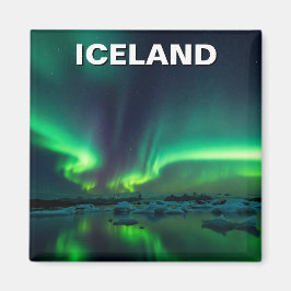 Island Aurora Northern Ljus Travel Magnet