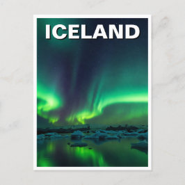 Island Aurora Northern Ljus Travel Vykort