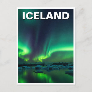 Island Aurora Northern Ljus Travel Vykort