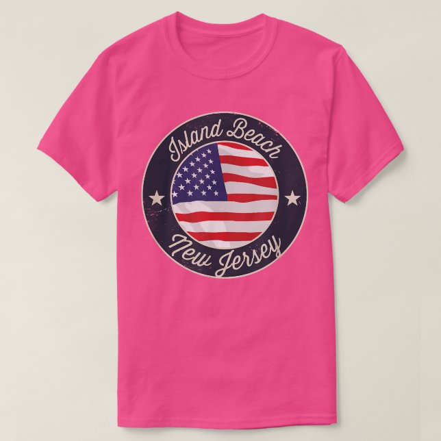 Island Beach - Patriotisk souvenir T-shirt från Ne (Design framsida)