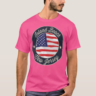 Island Beach - Patriotisk souvenir T-shirt från Ne