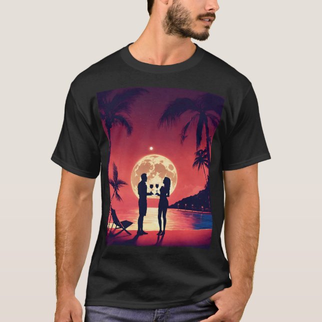 Island Bläck: Sailor Jerry Beach Scene Tee (Framsida)