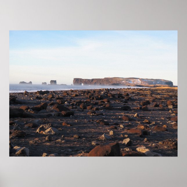 Island Black Sand Beach Poster (Framsidan)