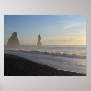 Island Black Sand Beach Poster