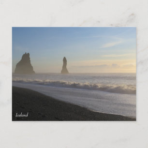 Island Black Sand Beach Vykort