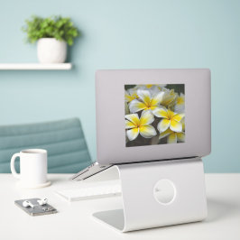 Island Blossom – Gul Plumeria Klistermärken