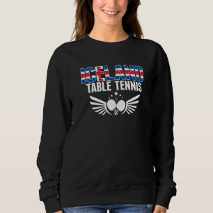Island Bordtennis Stödja Isländsk Ping Pong T Shirt