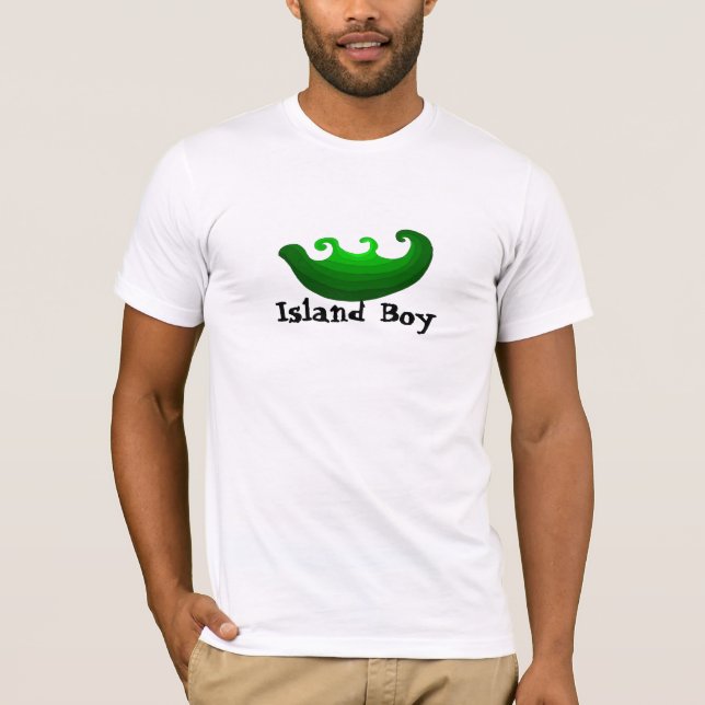 Island Boy Ocean Vågar Tee Shirt (Framsida)