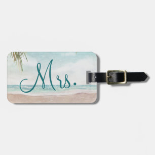 Island Breeze Beach Anpassad Honeymoon Resa Fru. Bagagebricka