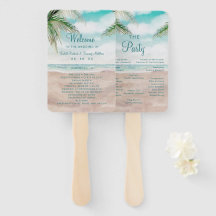 Island Breeze Sandy Beach Wedding Ceremony Program