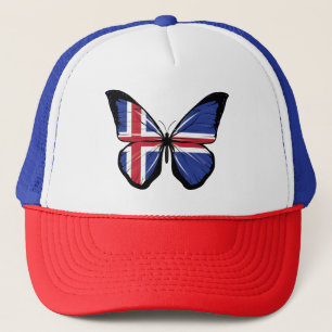 Island Butterfly Flagga Keps