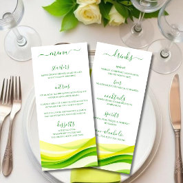 Island Citrus Green and Yellow Dinner and Bar Menu Meny