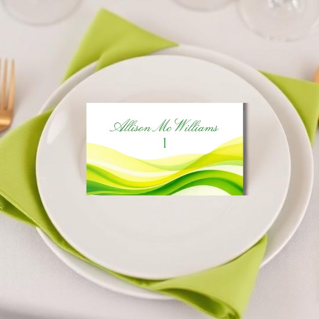 Island Citrus Green and Yellow Placecards Bordsnummer (Island Citrus Green and Yellow Placecards Table Number )