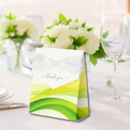 Island Citrus Green and Yellow Wedding Favor Boxes Presentaskar