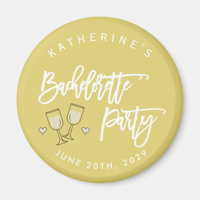 Island Citrus Yellow Bachelorette Party Magnets Magnet (Framsidan)