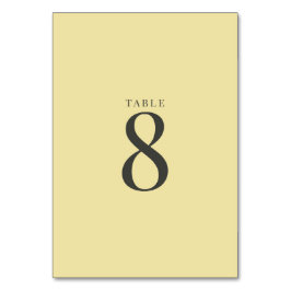 Island Citrus Yellow Wedding Table Numbers Bordsnummer