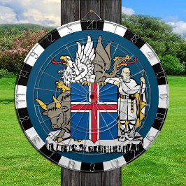 Island Dartboard, isländsk Flagga-speltavla Darttavla