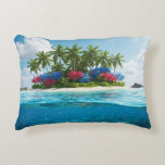 "Island Dreams - Tropical Paradise Prydnadskudde<br><div class="desc">Inbelägra ditt boende med en tropisk flyktväg med den här ölandskapspillen. Genom att visa en brinnande bild av en vacker ö omgiven av turkos vatten, mjuk sand och lush greenery, ger dekorativ kudde fredliga semestervibes höger till ditt hem. Perfekt för kustinspirerat insida, strandhus eller någon som drömmer om ölivet. Vare...</div>