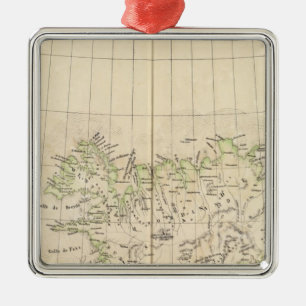 Island Europa Julgransprydnad Metall
