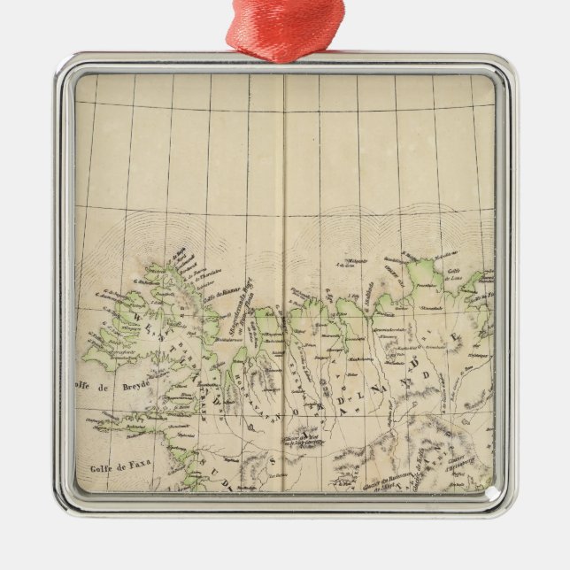 Island Europa Julgransprydnad Metall (Framsidan)