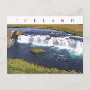 Island Faxi Waterfall vykort