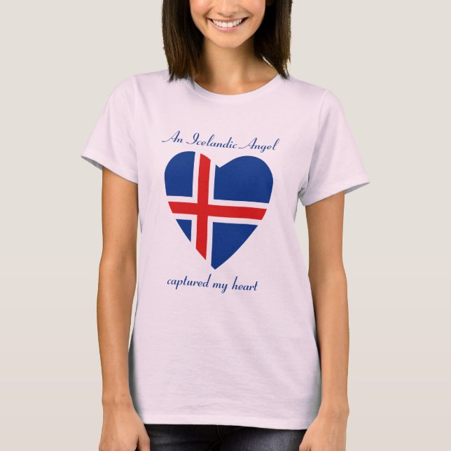 Island Flag älskling T-shirt (Framsida)