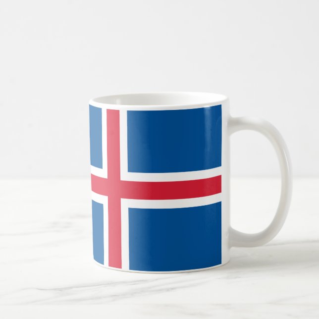 Island Flagga Ceramic Mugg (Höger)