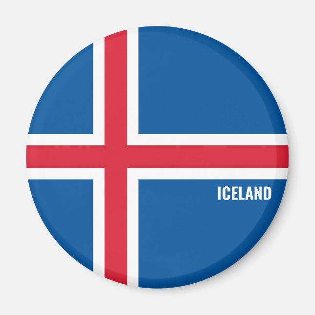 Island Flagga Charming Patriotic Magnet (Framsidan)