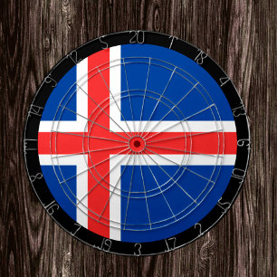 Island Flagga Dartboard & dartboard / spelbord Darttavla