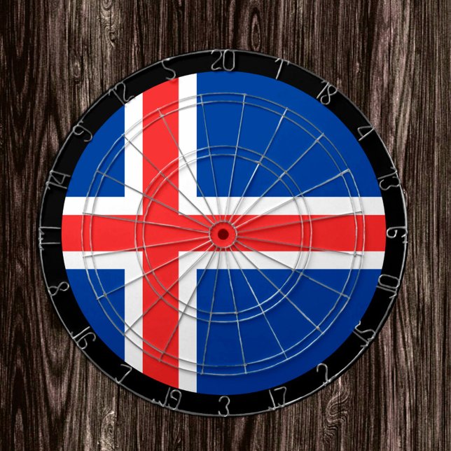 Island Flagga Dartboard & dartboard / spelbord Darttavla (Skapare uppladdad)