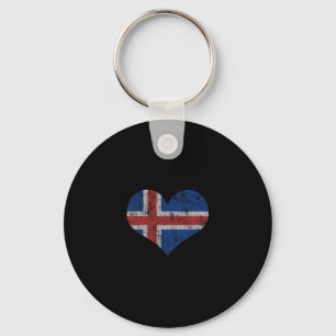 Island Flagga Islänning Kärlek Hjärta Hem Semester Nyckelring