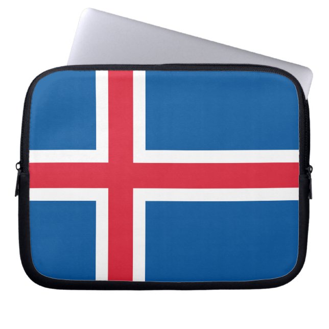 Island Flagga Laptop sleeve (Framsidan)