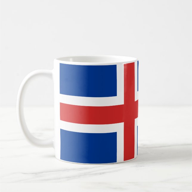 Island flagga mugg (Vänster)