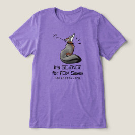 Island Fox Rymdvetenskap för Rävens Skullogo bak T Shirt