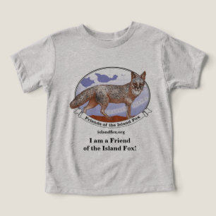 Island Fox Småbarns T-Shirt Grå Blek Logotyp