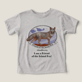 Island Fox Småbarns T-Shirt Grå Blek Logotyp