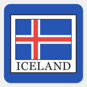 Island Fyrkantigt Klistermärke