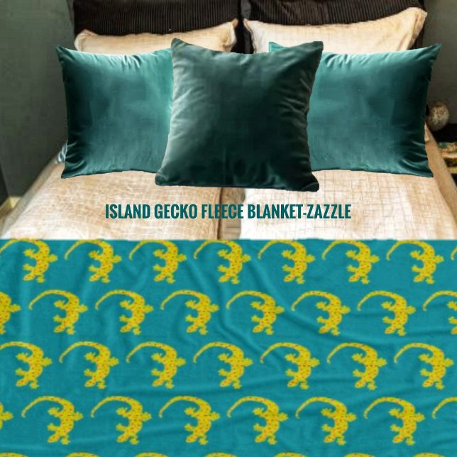Island Gecko Fleece Blanket (Skapare uppladdad)