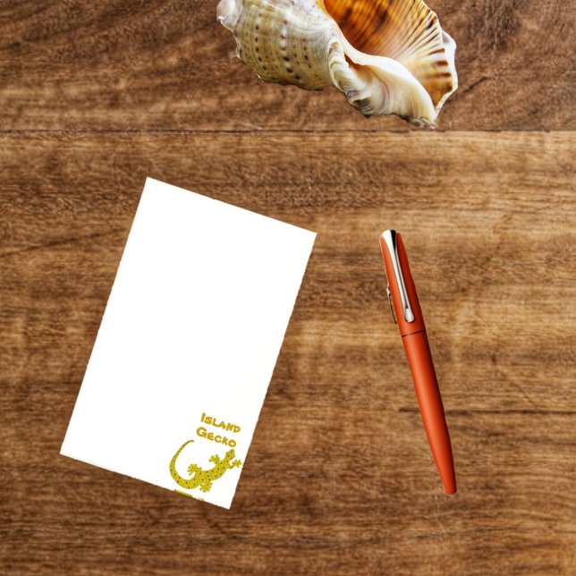 Island Gecko Post-it Notes Block (Island Gecko design, comes in several other styles, of post-it-notes, for your choosing!)