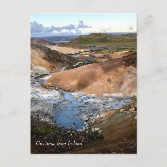 Island Geotermiskt - vykort (Framsida)