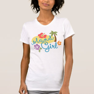 Island Girl - Women's American Apparel Bra Jersey Tee Shirt
