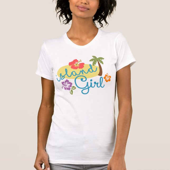 Island Girl - Women's Bella Canvas Bra Jersey Tee Shirt (Framsida)