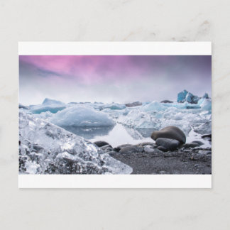 Island Glacier Lagoon Vykort