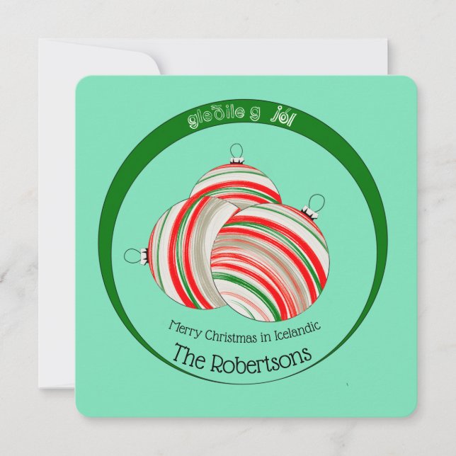 Island God Jul Julkort (Framsida)