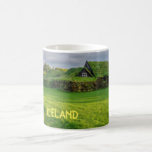 Island - Grönt House Kaffemugg