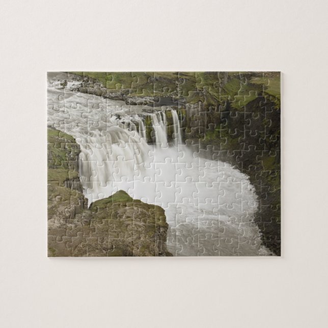 Island. Hafragilsfoss vattenfall i Pussel (Horisontell)
